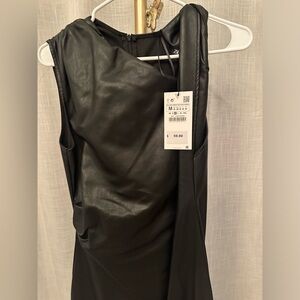 Zara new leather dress in medium